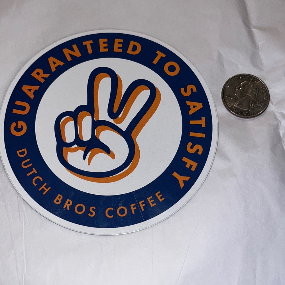 Dutch Bros Coffee Sticker - Navy and Orange - Picture 2 of 3